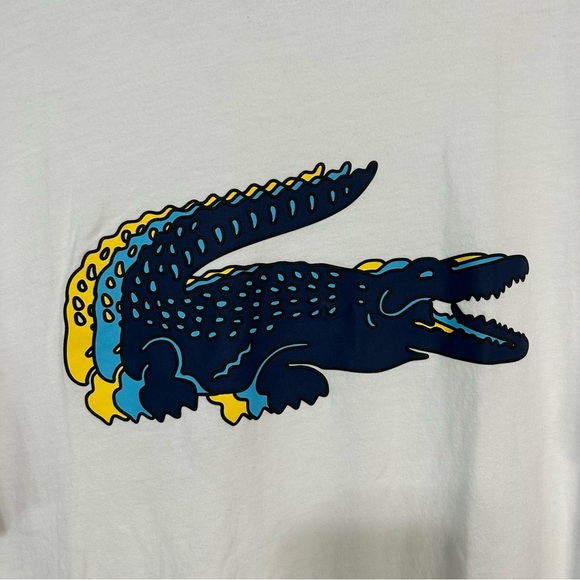 Locoste Men’s Sports Tshirt 3D Croc Graphic Print Size XL based on measurements - Picture 2 of 9